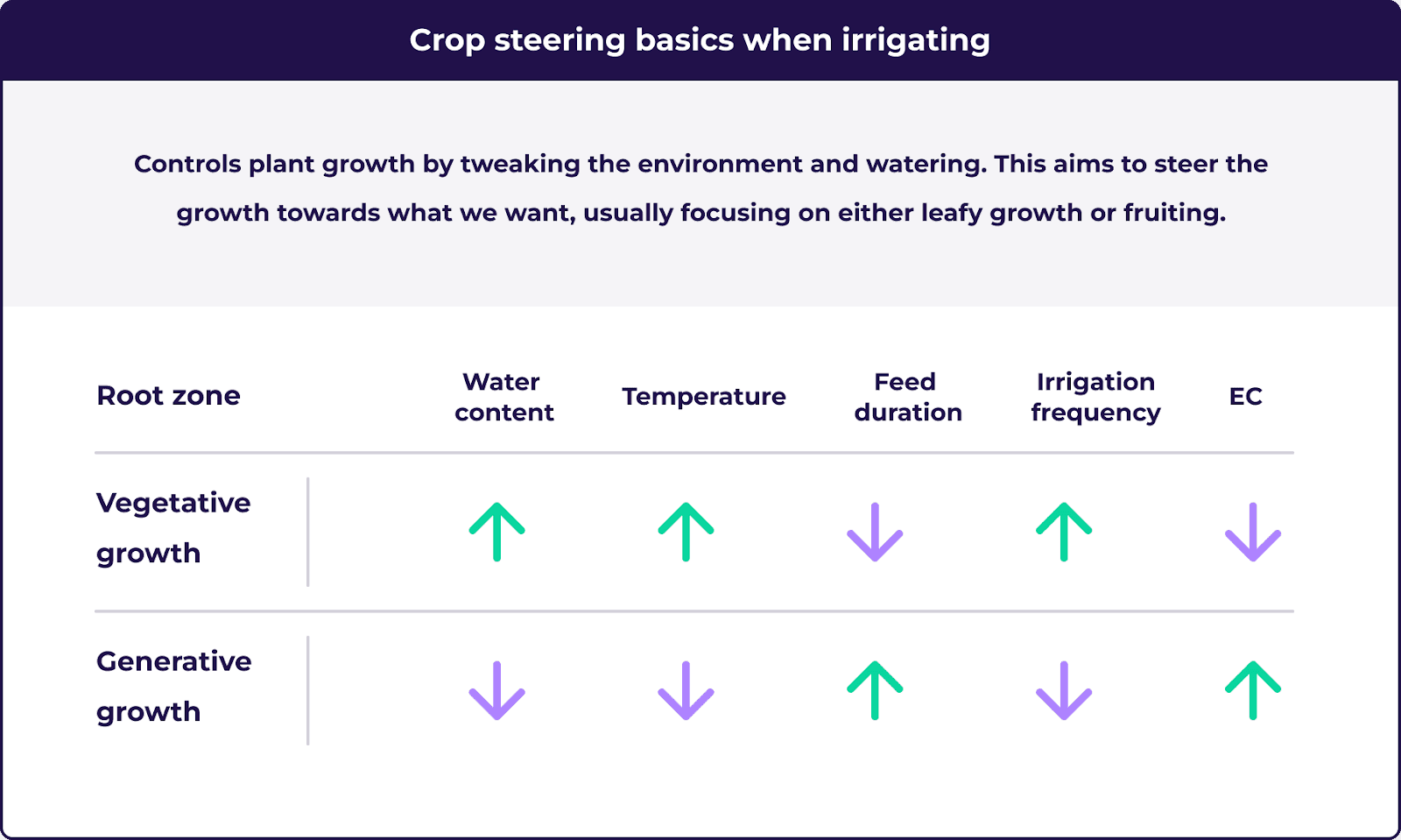 Crop steering inforgraphic