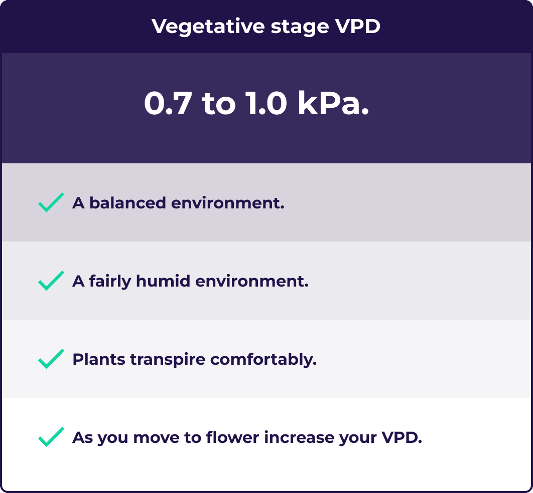 Ideal VPD for veg stage