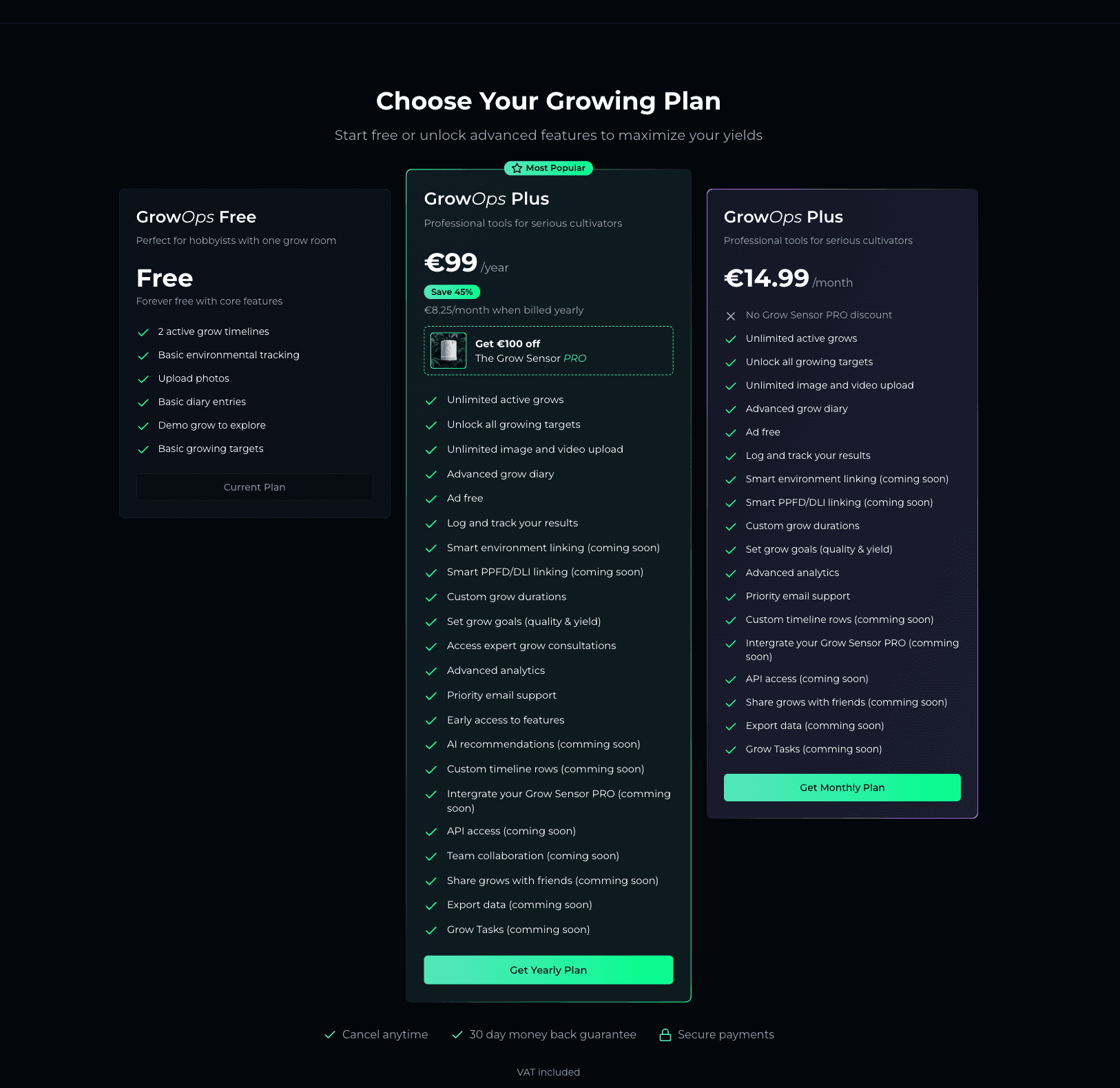 GrowOps plans