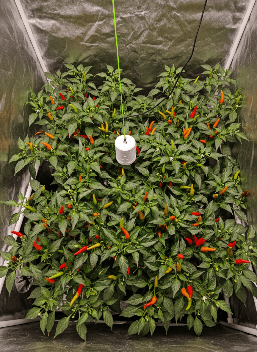Grow Sensor nestled in amongst the canopy